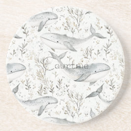 Ocean Grey Whales Zandsteen Onderzetter