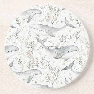 Ocean Grey Whales Zandsteen Onderzetter