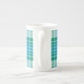 Ocean Grid Plaid Porselein Kop (Achterkant)