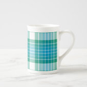 Ocean Grid Plaid Porselein Kop (Rechts)