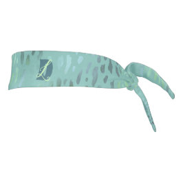 Ocean groen metallic hoofdband Monogram
