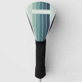 Ocean Groen Nostalgische Speld Gestreeptd met Naam Golfheadcover