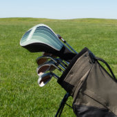 Ocean Groen Nostalgische Speld Gestreeptd met Naam Golfheadcover (Insitu)