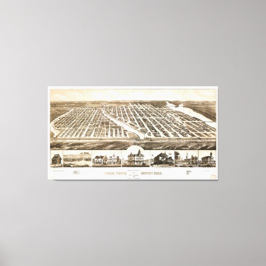 Ocean Grove & Asbury Park, New Jersey (1881) Canvas Afdruk (Voorkant)