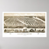 Ocean Grove & Asbury Park, NJ Panoramic Map - 1881 Poster (Voorkant)