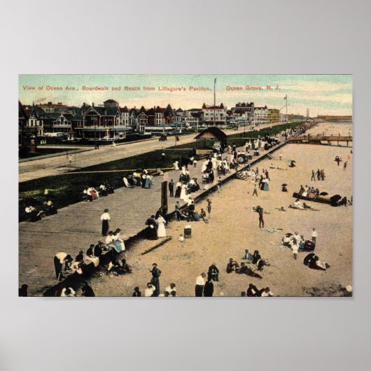 Ocean Grove, New Jersey, Beach Poster (Voorkant)