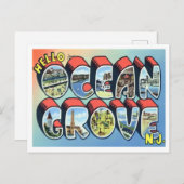 Ocean Grove, New Jersey Big Letters Briefkaart (Voorkant / Achterkant)