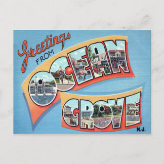 Ocean Grove New Jersey Grote letter Briefkaart