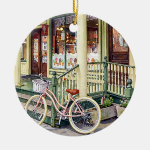 Ocean Grove NJ - Fiets voor ijssalon Keramisch Ornament
