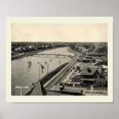Ocean Grove NJ, Panorama, stijl Poster (Voorkant)