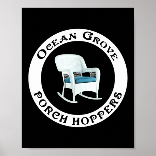 Ocean Grove Nj Rch Hopper Summer Beach Gift Men Wo Poster (Voorkant)