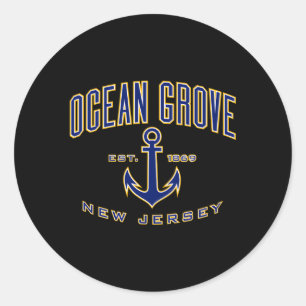 Ocean Grove NJ voor Ronde Sticker