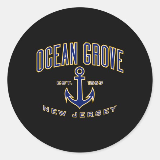 Ocean Grove NJ voor Ronde Sticker (Voorkant)