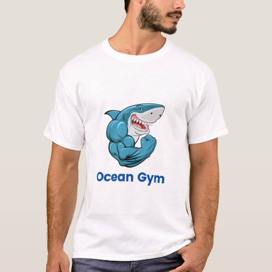Ocean Gym White T Shirt (Voorkant)