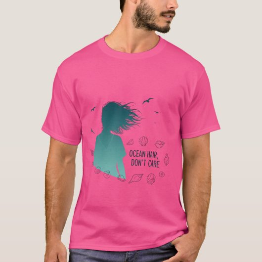 Ocean Hair Don't Care T-shirt (Voorkant)