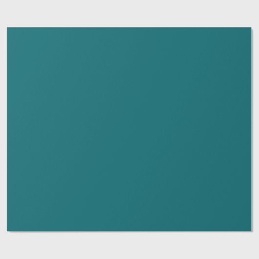 Ocean Harbour Blue, Blauwgroen Jewel Tone Solid Co Cadeaupapier (Vlak)