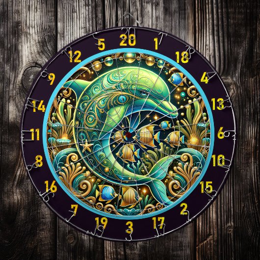 Ocean Harmony Dolphin Dartboard Design Dartbord