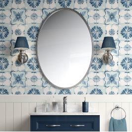 Ocean Harmony Tegels - Zacht Blauwgroen, Wit - Kus Behang