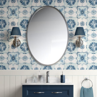 Ocean Harmony Tegels - Zacht Blauwgroen, Wit - Kus Behang