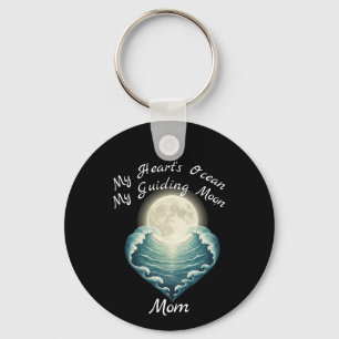 Ocean Hart Gidst Maan Moeder Sleutelhanger