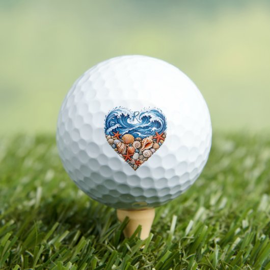 Ocean Hartgolven Schelpen – Kuststrand Initia Golfballen (Insitu Shirt)