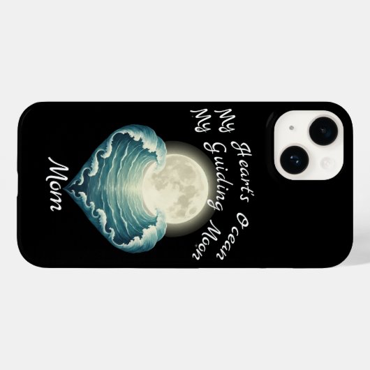 Ocean Heart Guiding Moon Mom Case-Mate iPhone Case (Achterkant (horizontaal))