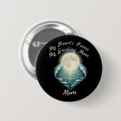 Ocean Heart Guiding Moon Mom Ronde Button 5,7 Cm (Voorkant /achterkant)