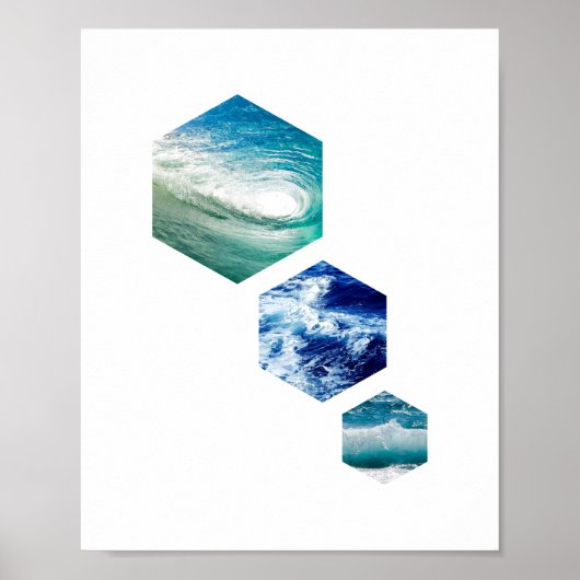 Ocean Hex-Poster Poster (Voorkant)