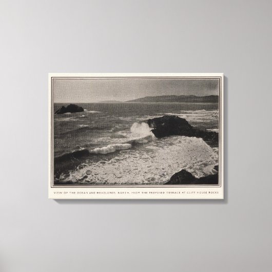 Ocean, hoofdland van Cliff House Rocks Canvas Afdruk (Voorkant)