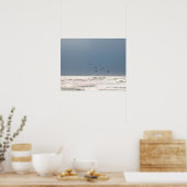 Ocean Horizon met bruine Pelicans Kleur 16x20 Poster (Keuken)