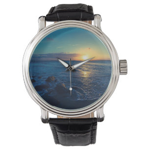 Ocean Horizon Sunset Horloge