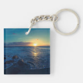Ocean Horizon Sunset Sleutelhanger (Achterkant)