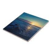 Ocean Horizon Sunset Tegeltje (Zijkant)