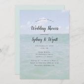 Ocean Horizon Wedding Shower Uitnodiging Sjabloon (Voorkant / Achterkant)