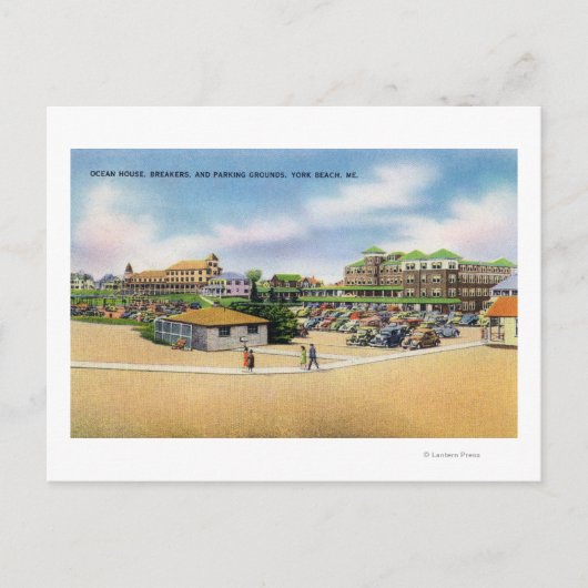 Ocean House, Breakers en Parking Grounds Briefkaart (Voorkant)