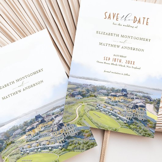 Ocean House Rhode Island Bewaar de datum Kaart