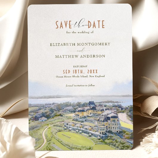 Ocean House Rhode Island Save the Date Kaart