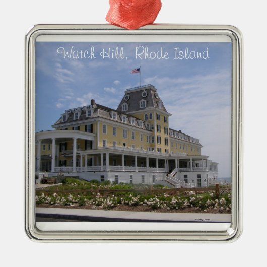 Ocean House, Watch Hill, RI Metalen Ornament (Voorkant)