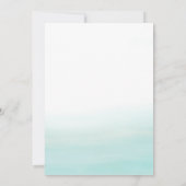 Ocean Hues Destination Beach Wedding Invitations Bedankkaart (Achterkant)