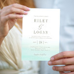 Ocean Hues Destination Beach Wedding Invitations Bedankkaart<br><div class="desc">Modern ontwerp van © berrysnoot. Afdrukbare digitale bestanden en overeenkomende objecten zijn beschikbaar! Bezoek onze website op www.berryberrysweet.com voor meer informatie!</div>