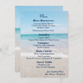 Ocean I Bestemmingsbruiloft Menu (Voorkant / Achterkant)