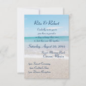 Ocean I Destination Wedding Invitation Kaart (Voorkant)