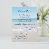 Ocean I Destination Wedding Invitation Kaart (Staand voorkant)