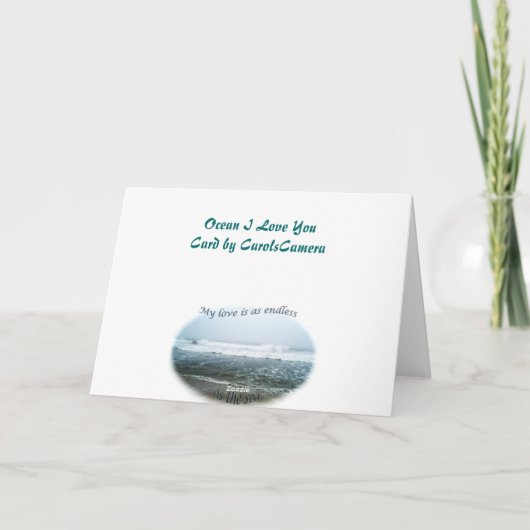 Ocean I Love You Kaart (Achterkant)