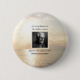 Ocean in Loving Memory Funeral Memorial Keepsake Ronde Button 5,7 Cm