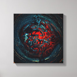Ocean Inferno Red Glow Canvas Afdruk