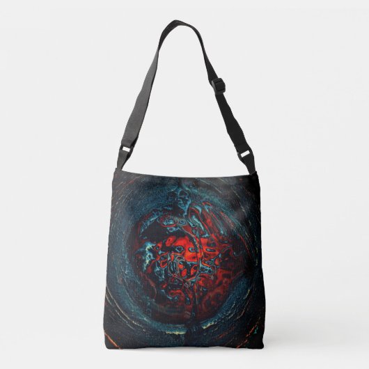 Ocean Inferno Red Glow Crossbody Tas (Achterkant)