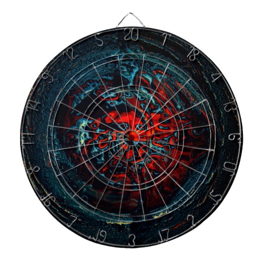 Ocean Inferno Red Glow Dartbord (Voorkant)
