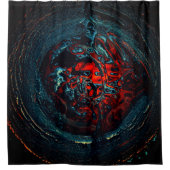 Ocean Inferno Red Glow Douchegordijn (Voorkant)