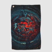 Ocean Inferno Red Glow Golfhanddoek (Voorkant)